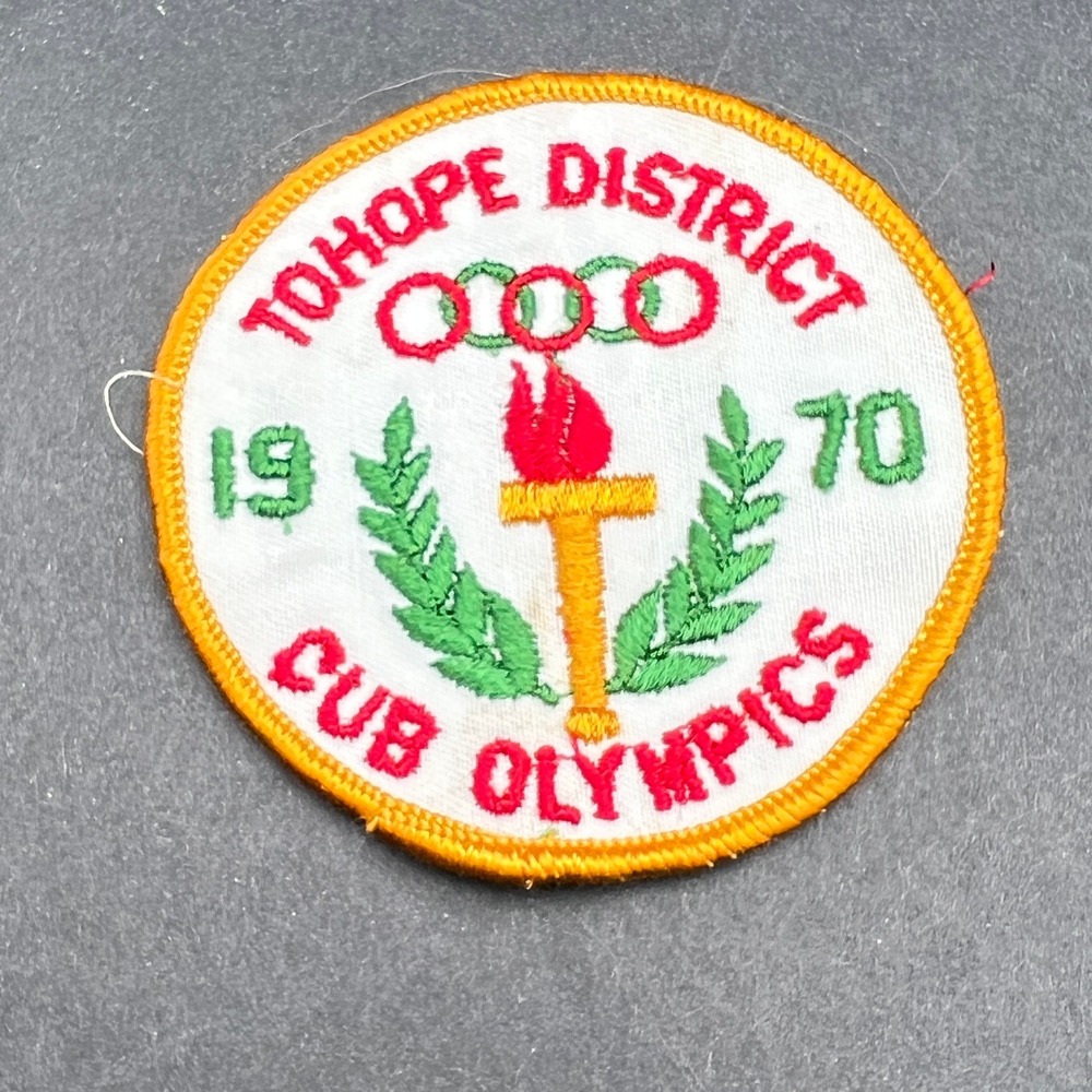 Vintage Tohope District Patch 1970 Cub Olympics